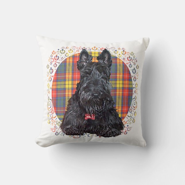 Almofada Little Tartan Scottie Dog (Frente)