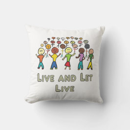 Almofada Live and Let Live