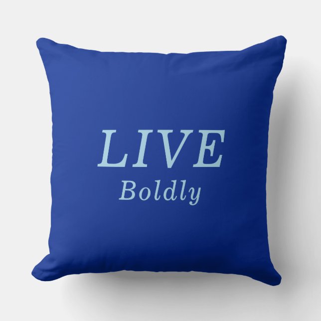 Almofada "LIVE Bolely" Cobalt & Blue Incentive (Frente)