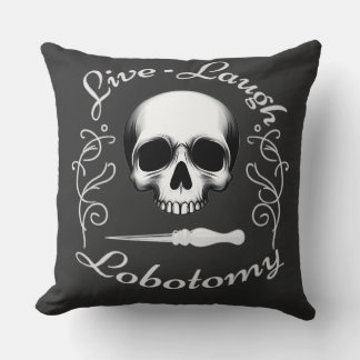 Almofada Live Laugh Lobotomy Travesseiro decorativo