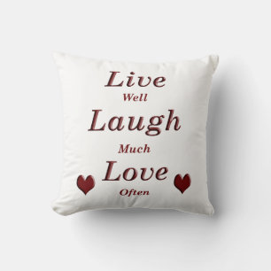 Almofada Live Laugh Love