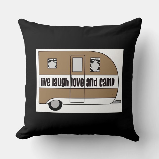 Almofada "Live, Laugh, Love and Camp" (Frente)