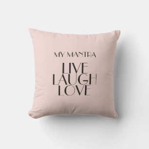Almofada LIVE LAUGH LOVE Citação Mínima de Águas Residuais