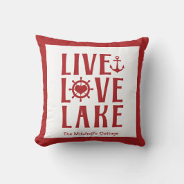 Almofada Live Love Lake - Barco Náutico Dia dos Namorados T
