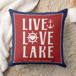 Almofada Live Love Lake - Barco Náutico Dia dos Namorados T