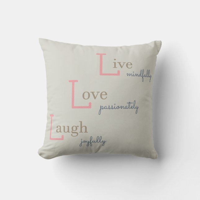 Almofada Live Love Laugh (Frente)