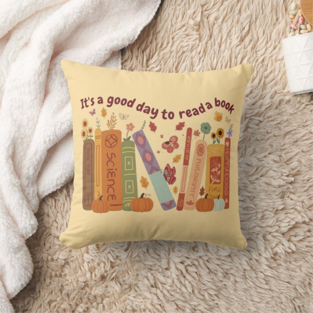 Almofada Livro de livros Amantes, Pumpkin Laranja e Folhas  (Cobertor)