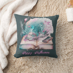 Almofada Livro de Sombras Lindo Verde Halloween