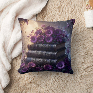 Almofada Livro Gótico Roxo Floral