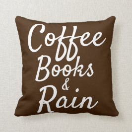 Almofada Livros de Café e Trendê de Chuva Reversível