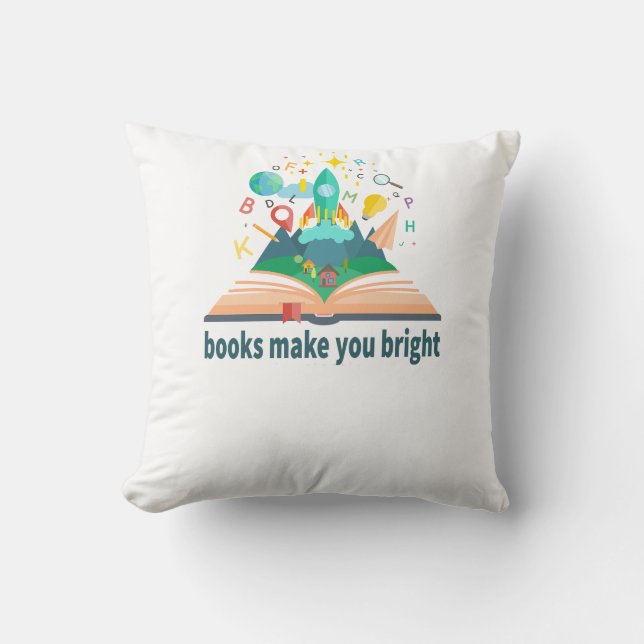 Almofada Livros Fazem Você Brilhar (Frente)