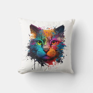 Almofada Lixeira de Tinta Neon Gato Gato