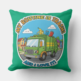 Almofada Lixo Engraçado do Caminhão-Humor Decoração