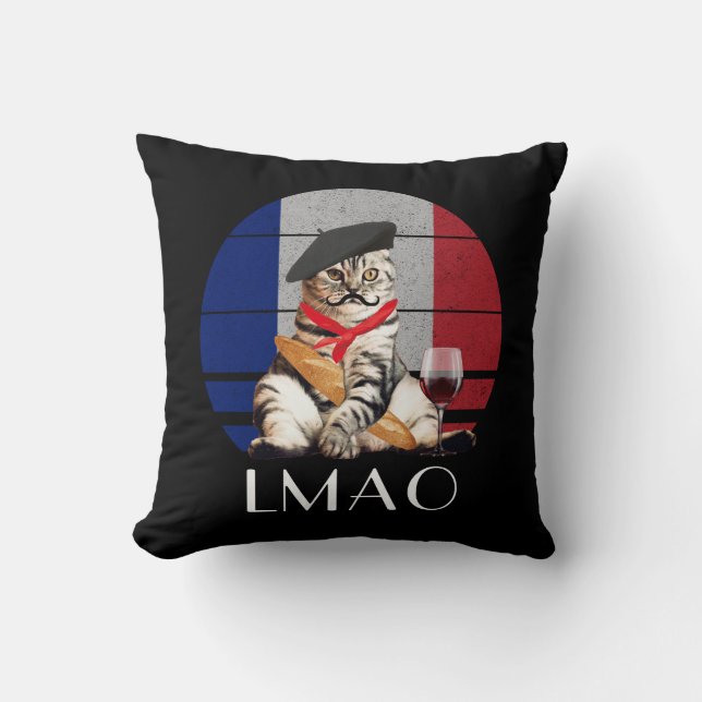 Almofada LMAO Le Meow French Cat (Frente)