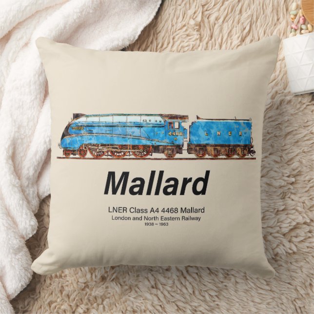 Almofada LNER Class A4 4468 Mallard - Fastest Steam Loco (Cobertor)