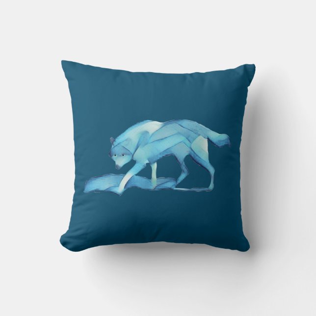 Almofada Lobo Azul (Frente)