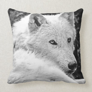 Almofada Lobo branco impressionante