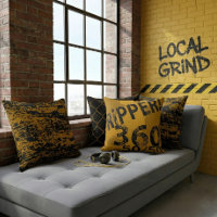 "Local Grind" Arte de Rua Dustr Preto e Amarelo