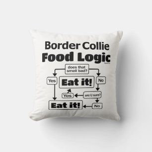 Almofada Lógica da comida de border collie