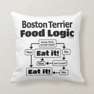 Almofada Lógica da comida de Boston Terrier