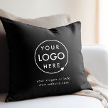 Almofada Logo | Empresa de negócios Projeção minimalista<br><div class="desc">Um simples modelo de negócios preto personalizado em um estilo moderno minimalista que pode ser facilmente atualizado com o logotipo e o texto de sua empresa. Se você precisar de ajuda para personalizar este produto, entre em contato comigo usando o botão de mensagem abaixo e terei todo o prazer em...</div>