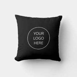 Almofada Logotipo comercial Travesseiro decorativo preto