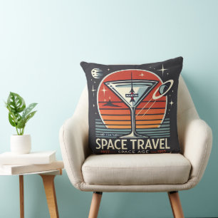Almofada Logotipo da Era Espacial Martini Viagem 1957