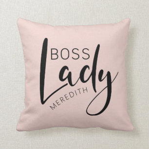 Almofada Logotipo de Dama de Chefe Personalizado, Cor-de-ro