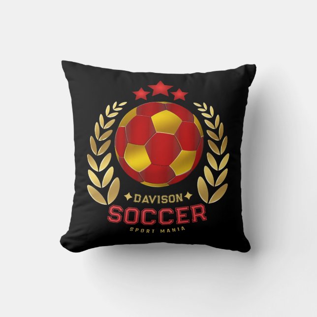 Almofada Logotipo de Futebol Nome Personalizado (Frente)