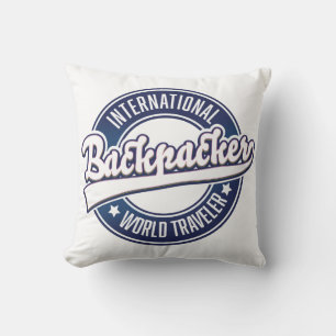 Almofada logotipo de Viajante de Mochila Internacional