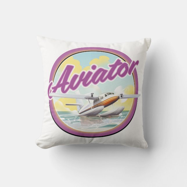 Almofada Logotipo do avião de aviação (Frente)