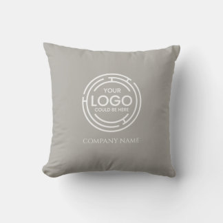 Almofada Logotipo Empresarial promocional Marketing Cinza Q