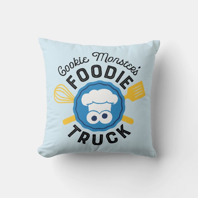 Almofada Logotipo Foodie Truck do Monstro do Cookie (Frente)