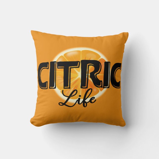 Almofada Logotipo laranja da Citric Life (Frente)