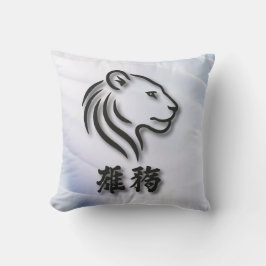 Almofada Logotipo lion majestoso com caracteres chineses