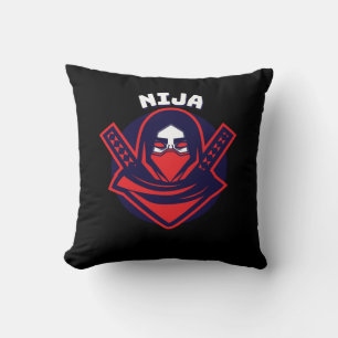 Almofada Logotipo Ninja – Emblema de Guerreiro Ousado