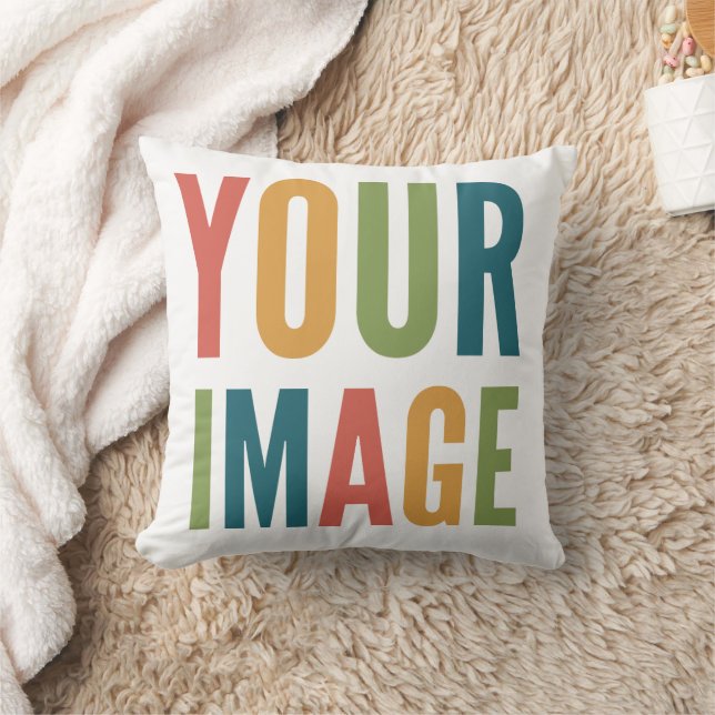 Almofada Logotipo Personalizado Aqui | Adicione Seu Próprio (Cobertor)