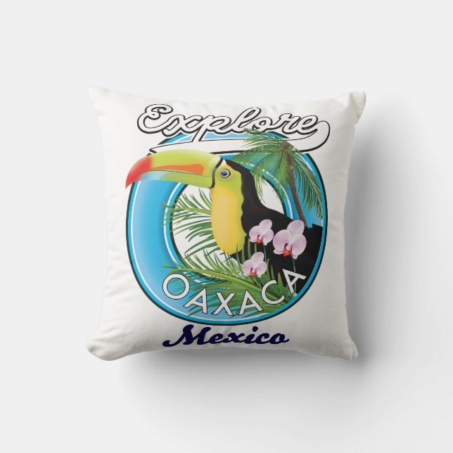 Almofada Logotipo viagem do Oaxaca Mexico (Frente)