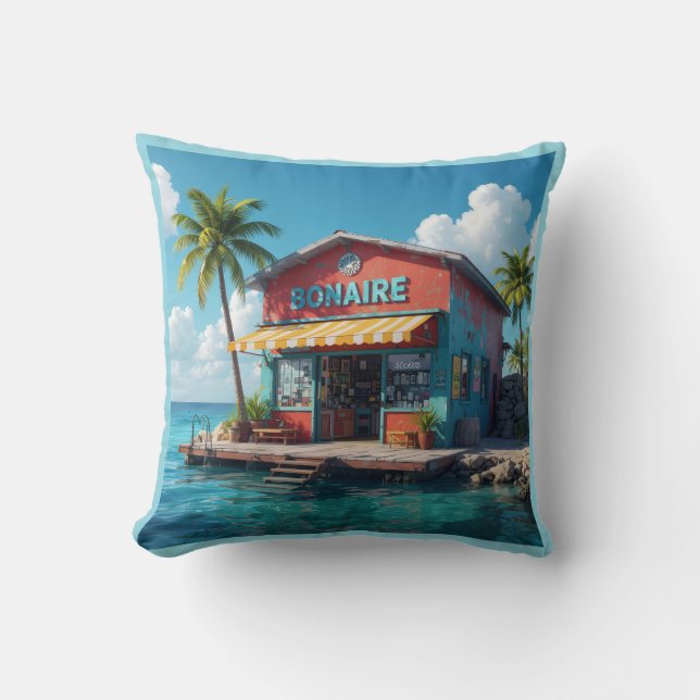 Almofada loja de lanches de Bonaire (Frente)