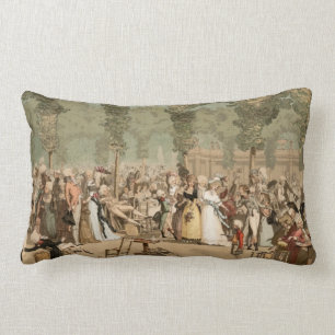 Almofada Lombar 1700s franceses do jardim dos aristocratas do