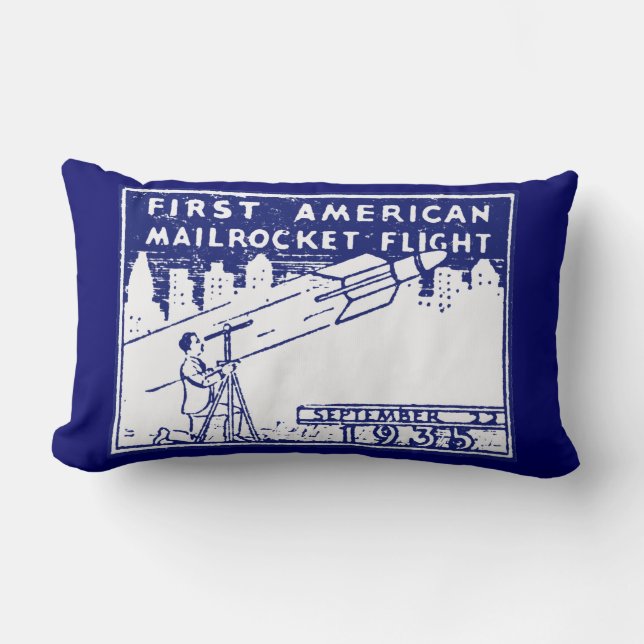 Almofada Lombar 1935 American Rocket Mail (Frente)