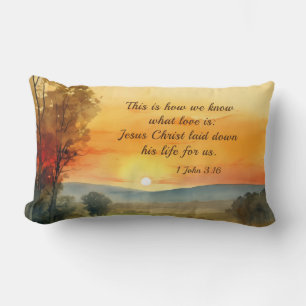 Almofada Lombar 1 João 3:16 Jesus pôs sua vida para nós Bíblia