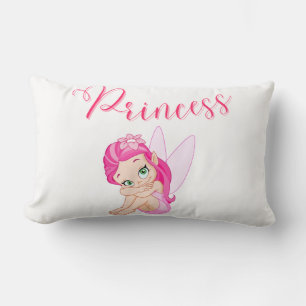 Almofada Lombar 2 Em 1 Travesseiro Lumbar De Princesa Rosa Fada