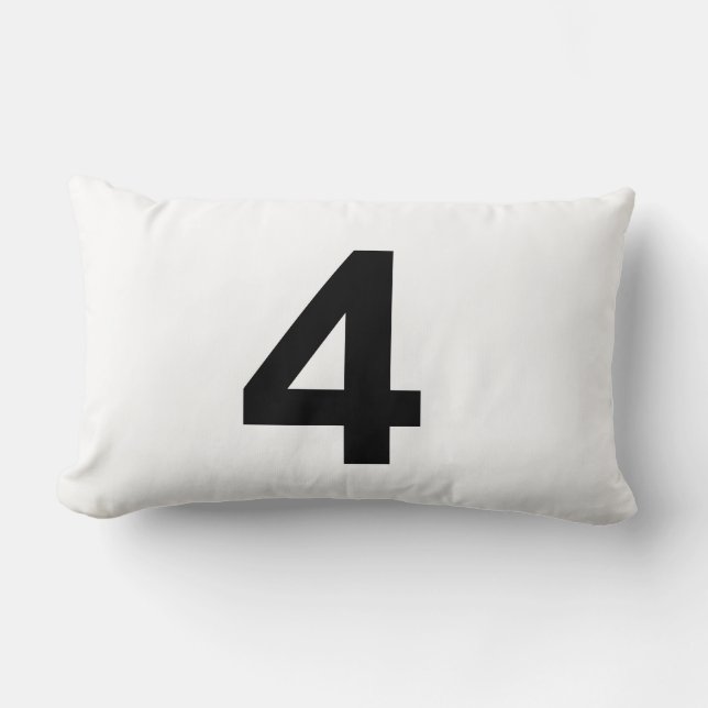 Almofada Lombar 4 - número quatro (Frente)