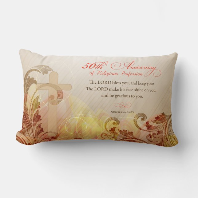 Almofada Lombar 50º Aniversário da Profissão Religiosa, freira (Frente)