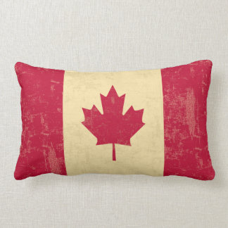 Almofada Lombar A bandeira do vintage de Canadá desvaneceu-se