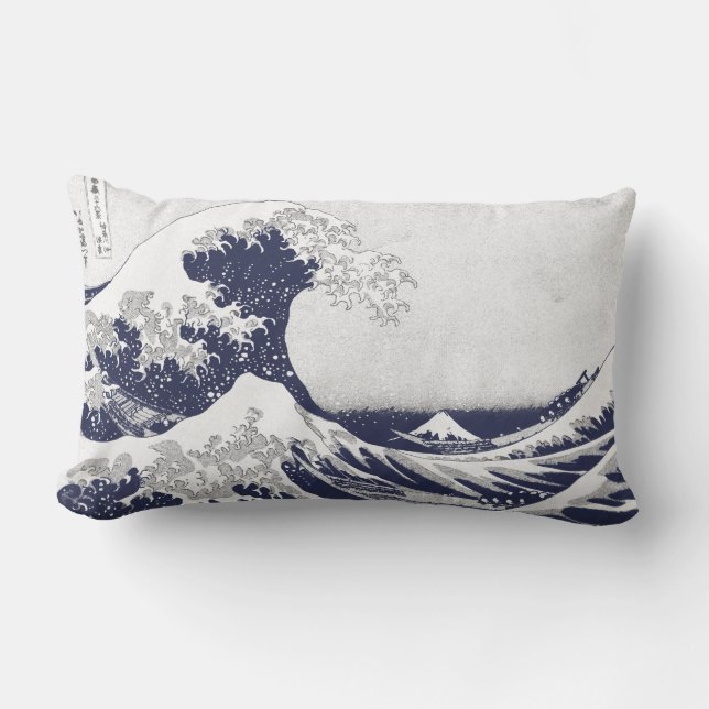 Almofada Lombar A grande onda fora de Kanagawa (神奈川沖浪裏) (Frente)