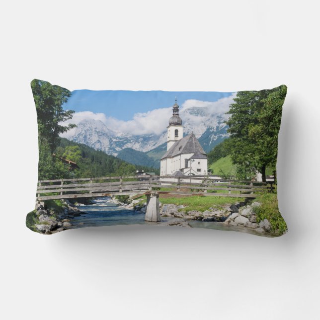 Almofada Lombar A igreja paroquial de Ramsau (Frente)