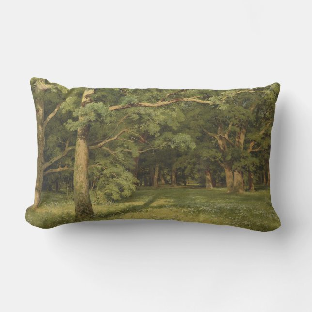 Almofada Lombar A Limpeza Florestal (Cena de Paisagem Florestal) (Frente)