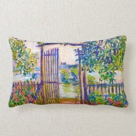 Almofada Lombar A porta de jardim em Vetheuil Claude Monet